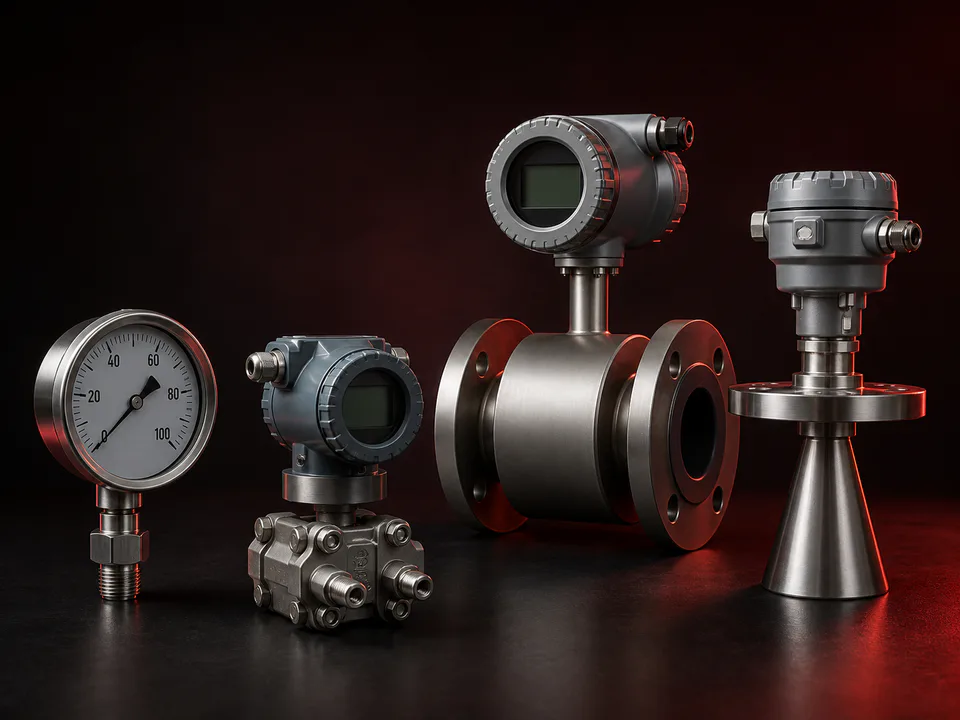 Process pressure, flow and level instrumentation